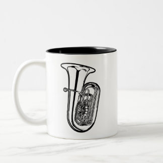 FarbTasse des Tuba-zwei Zweifarbige Tasse
