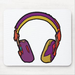 Farbtastatur für DJ-Kopfhörer Mousepad
