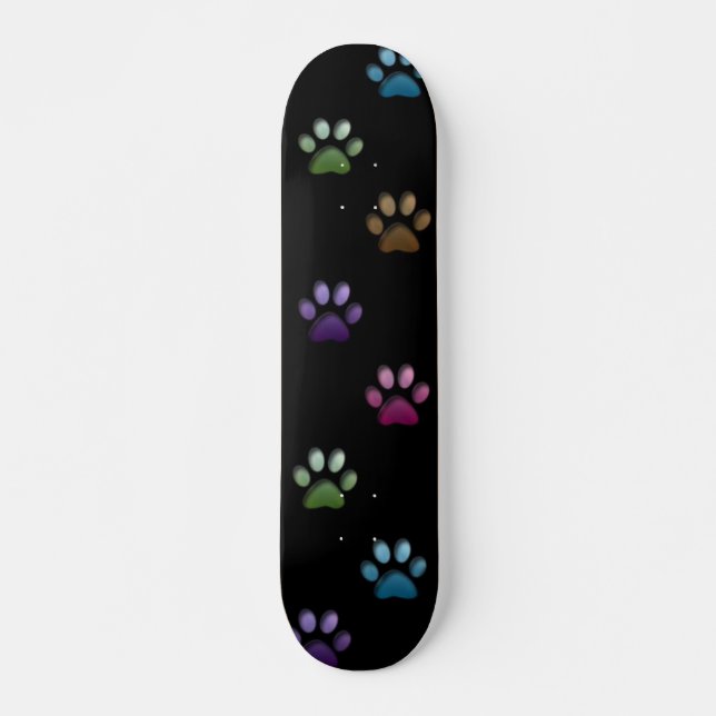 Farbtatze druckt Skateboard (Vorne)