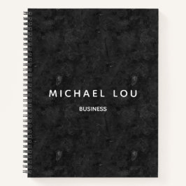 Farbtextur Schwarz Minimal Beruflich Notizbuch