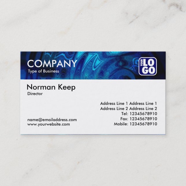 Farbtexturkopf (Logo) - Römische Bäder Abstrakt Visitenkarte (Vorderseite)