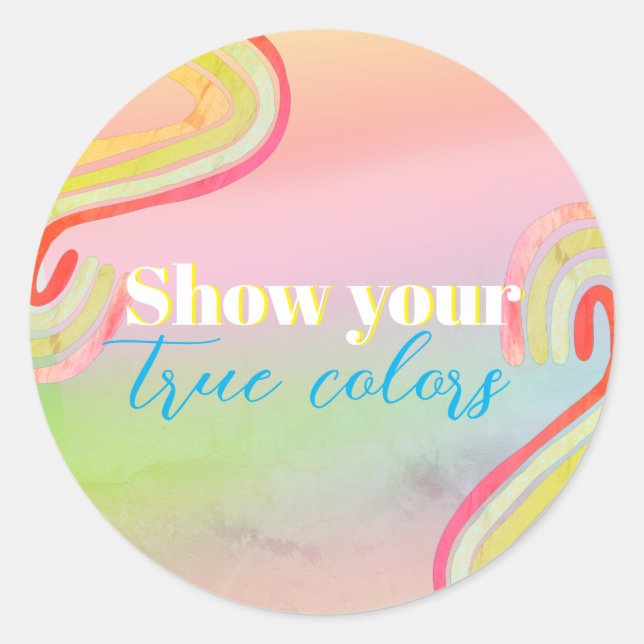 Farbthemengruppe Runder Aufkleber (Vorderseite)