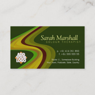 Farbtherapie Grün/Gelb mit Logo-Visitenkarte Visitenkarte