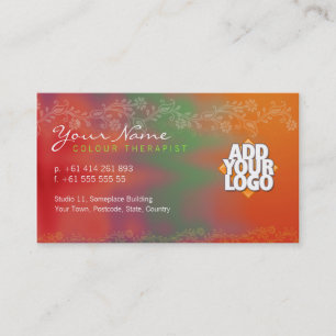 Farbtherapie mit Logo-Visitenkarte Visitenkarte