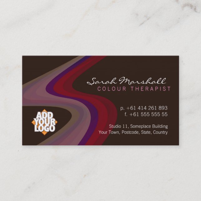 Farbtherapie mit Logo-Visitenkarte Visitenkarte (Vorderseite)