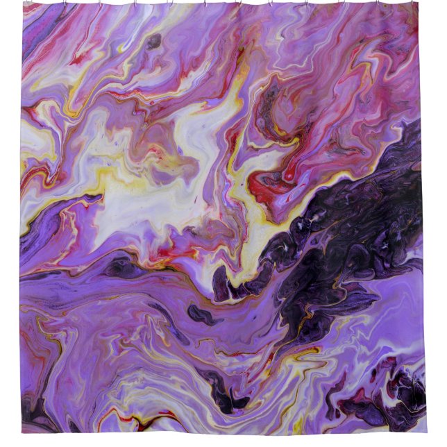 Farbton Acrylfarbe, abstrakt. Duschvorhang (Vorderseite)