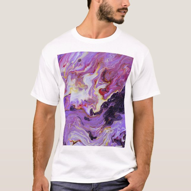 Farbton Acrylfarbe, abstrakt. T-Shirt (Vorderseite)