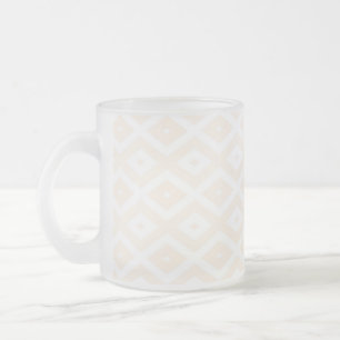 Farbton Beige und Weiß Mattglastasse