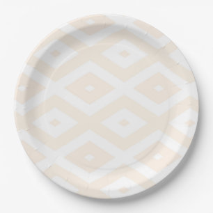 Farbton Beige und Weiß Pappteller