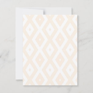 Farbton Beige und Weiß RSVP Karte