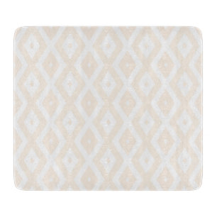 Farbton Beige und Weiß Schneidebrett