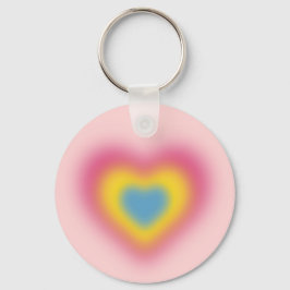 Farbton der Pansexual-Fahne auf verschwommenem Her Schlüsselanhänger