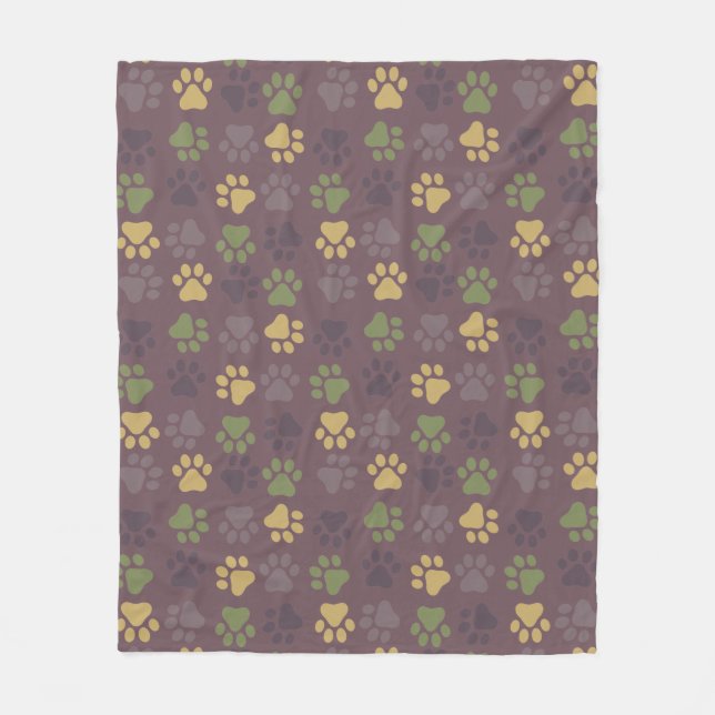 Farbton Paw Prints Fleecedecke (Vorderseite)