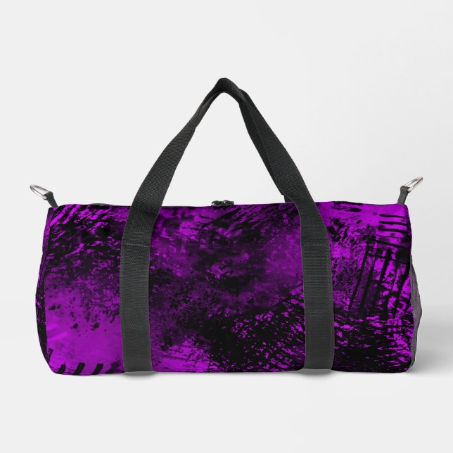 Farbton-Spritzer-Schlagwirkung Lila und schwarz Duffle Bag (Vorderseite)