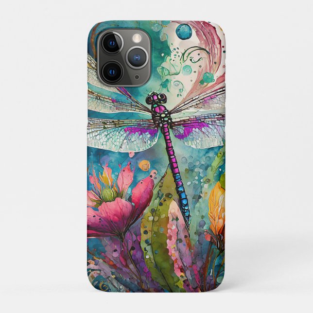Farbton und Pen Wasserfarben-Dragonfly-Gehäuse Case-Mate iPhone Hülle (Rückseite)