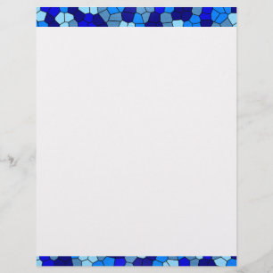 Farbtöne aus blau gestanztem Glas von Shirley Tayl