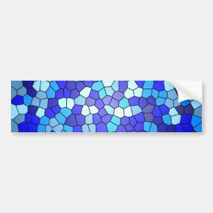 Farbtöne aus blau gestanztem Glas von Shirley Tayl Autoaufkleber