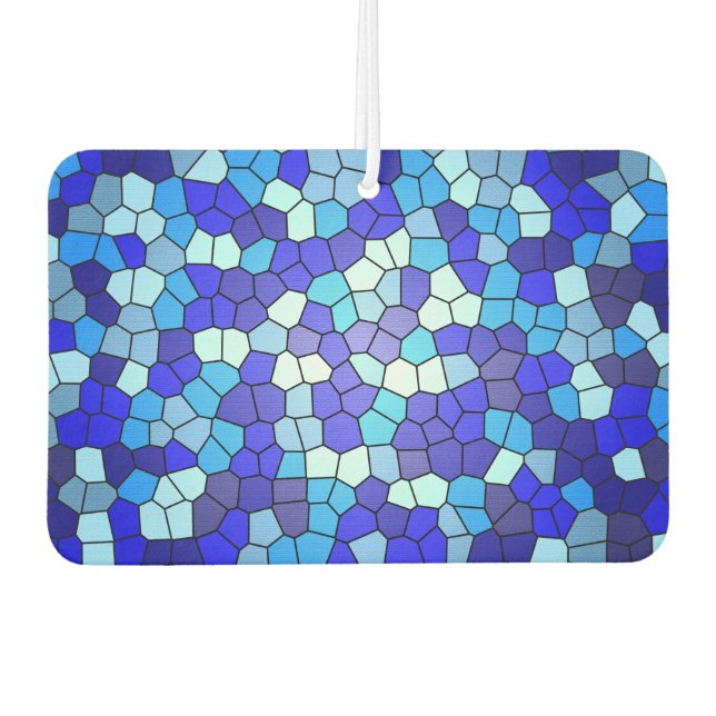Farbtöne aus blau gestanztem Glas von Shirley Tayl Autolufterfrischer (Vorderseite)