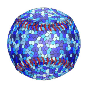 Farbtöne aus blau gestanztem Glas von Shirley Tayl Baseball