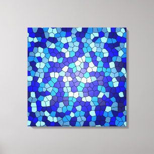 Farbtöne aus blau gestanztem Glas von Shirley Tayl Leinwanddruck