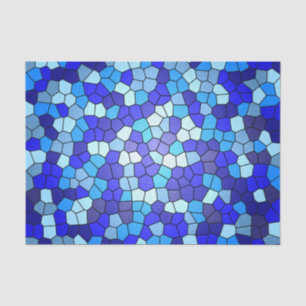 Farbtöne aus blau gestanztem Glas von Shirley Tayl Seidenpapier
