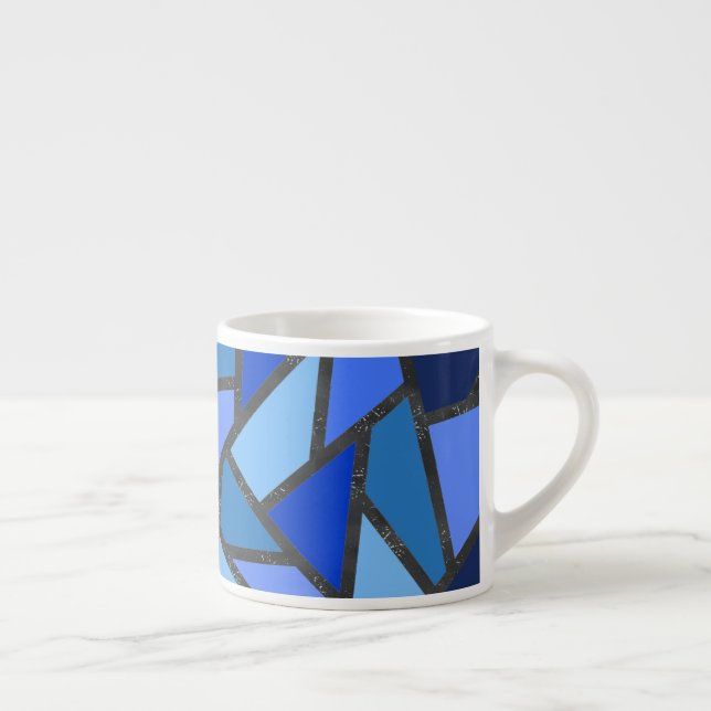 Farbtöne aus blauem Glasmuster Espressotasse (Rechts)