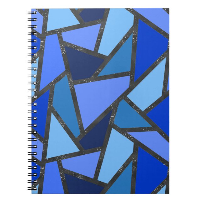 Farbtöne aus blauem Glasmuster Notizblock (Vorderseite)