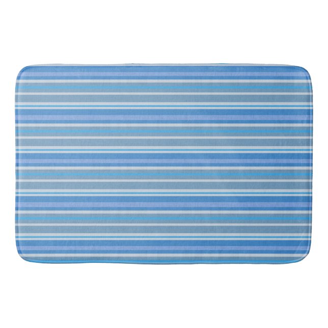 Farbtöne aus blauem Streifen Badematte (Vorderseite)