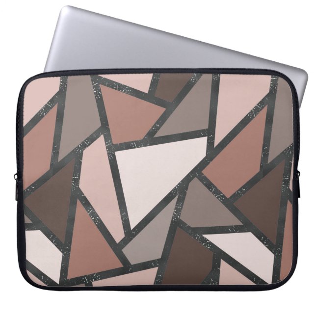 Farbtöne aus braunem Glasmuster Laptopschutzhülle (Vorderseite)