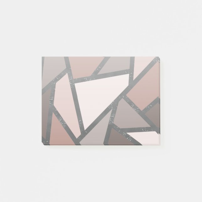 Farbtöne aus braunem Glasmuster Post-it Klebezettel (Vorderseite)