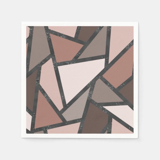 Farbtöne aus braunem Glasmuster Serviette (Vorderseite)