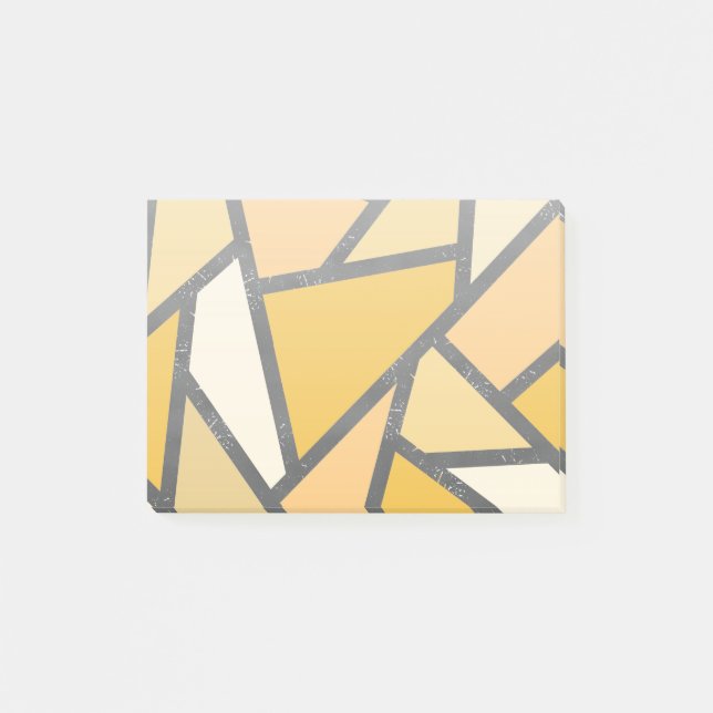 Farbtöne aus gelbem Glasmuster Post-it Klebezettel (Vorderseite)
