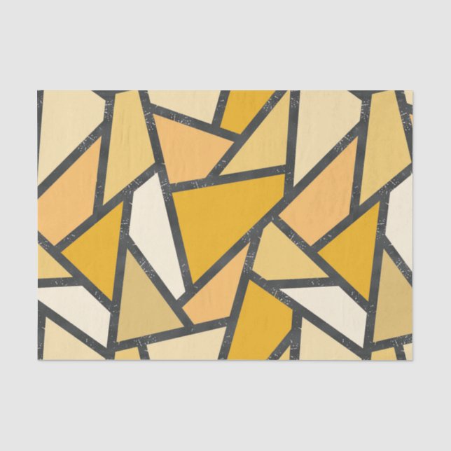 Farbtöne aus gelbem Glasmuster Seidenpapier (Vorderseite)