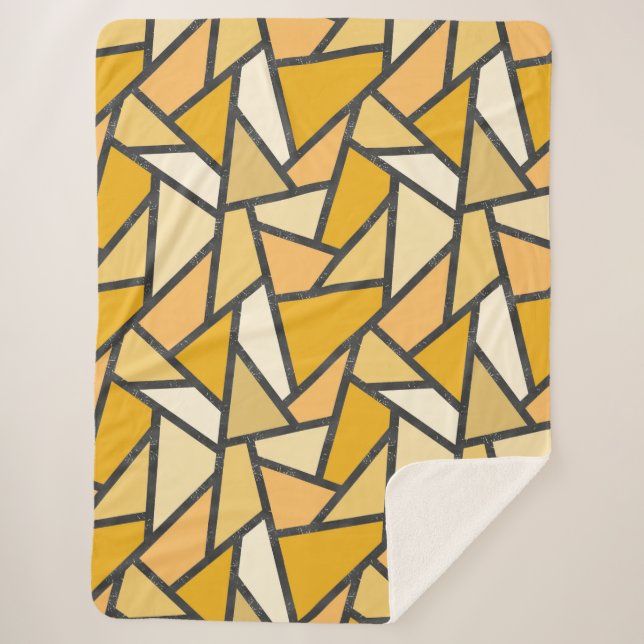 Farbtöne aus gelbem Glasmuster Sherpadecke (Vorderseite)