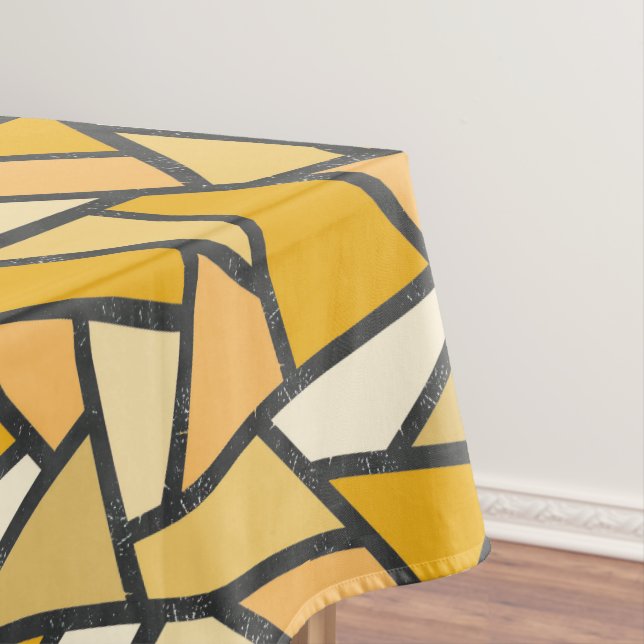 Farbtöne aus gelbem Glasmuster Tischdecke (Beispiel)