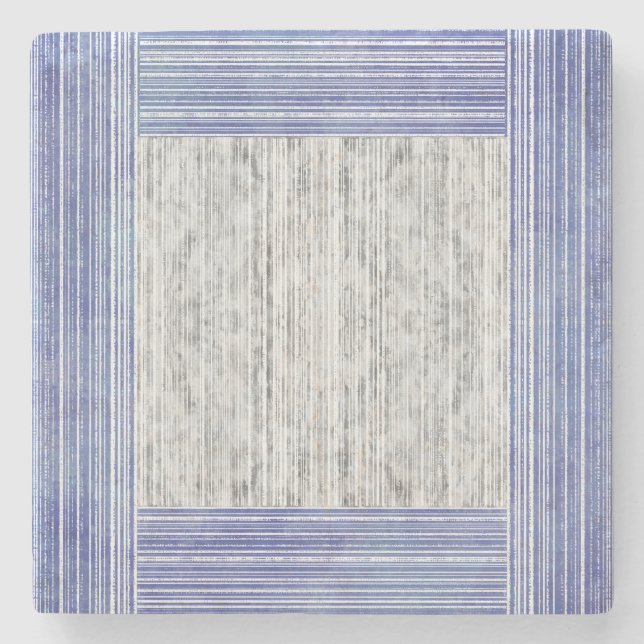 Farbtöne aus grauem Marmor und Streifen Steinuntersetzer (Vorderseite)