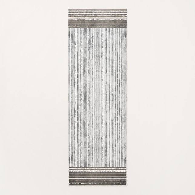 Farbtöne aus grauem Marmor und Streifen Yogamatte (Vorderseite)
