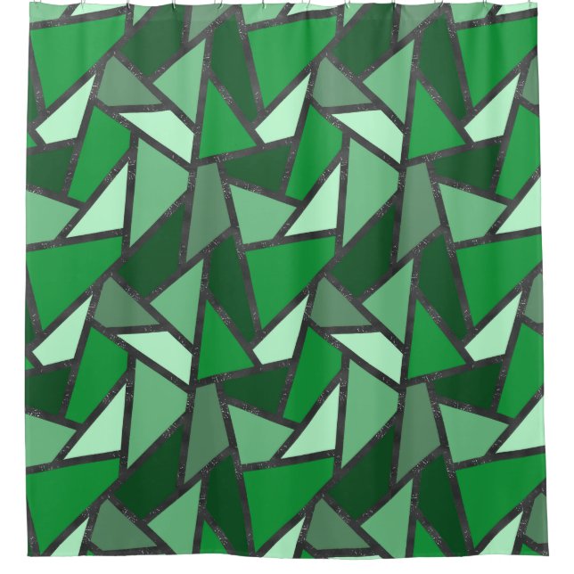 Farbtöne aus grün gefärbtem Glas Duschvorhang (Vorderseite)