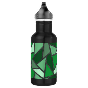 Farbtöne aus grün gefärbtem Glas Edelstahlflasche