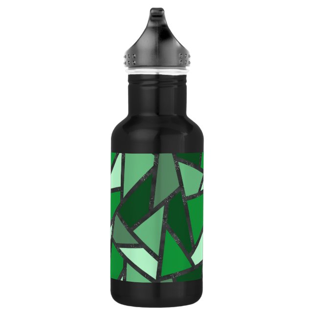 Farbtöne aus grün gefärbtem Glas Edelstahlflasche (Rechts)