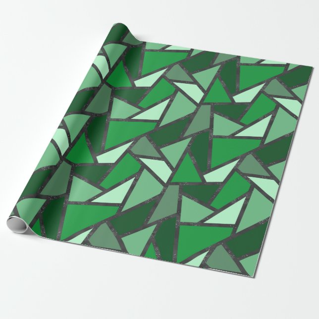 Farbtöne aus grün gefärbtem Glas Geschenkpapier (Ungerollt)