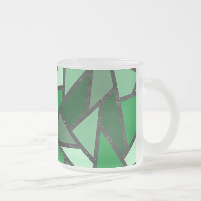 Farbtöne aus grün gefärbtem Glas Mattglastasse (Rechts)