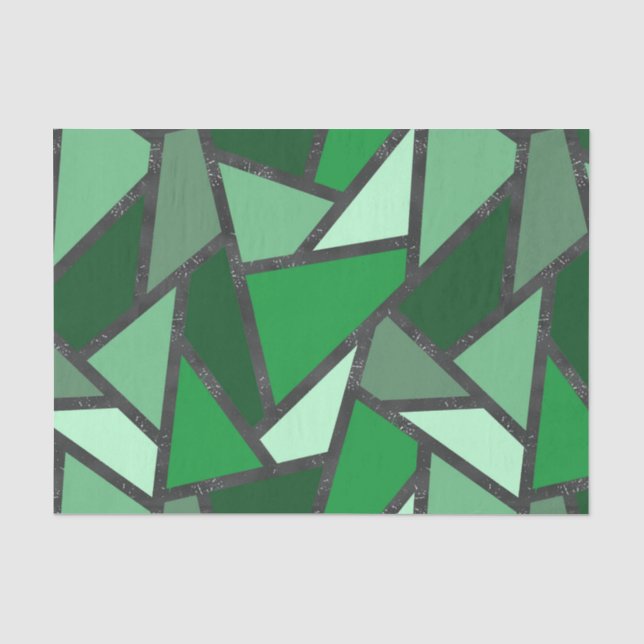 Farbtöne aus grün gefärbtem Glas Seidenpapier (Vorderseite)