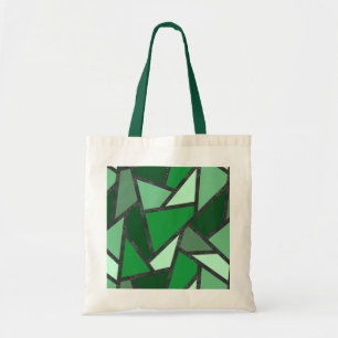 Farbtöne aus grün gefärbtem Glas Tragetasche