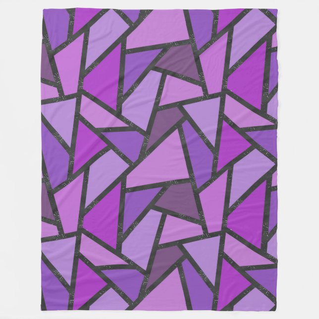 Farbtöne aus lila Glasmuster Fleecedecke (Vorderseite)