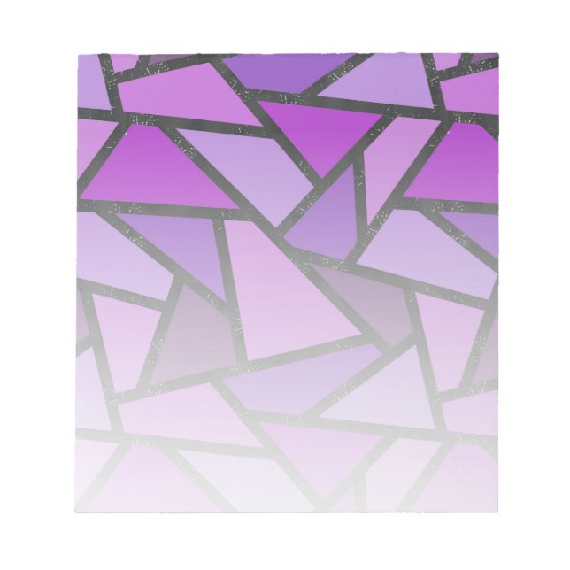 Farbtöne aus lila Glasmuster Notizblock (Vorderseite)
