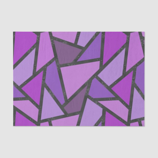 Farbtöne aus lila Glasmuster Seidenpapier (Vorderseite)