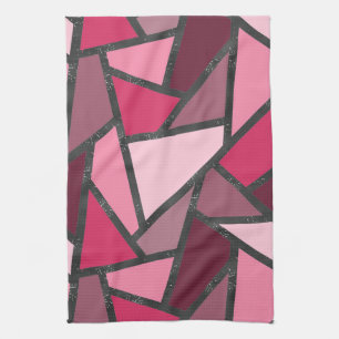 Farbtöne aus rosa Farbglas Geschirrtuch