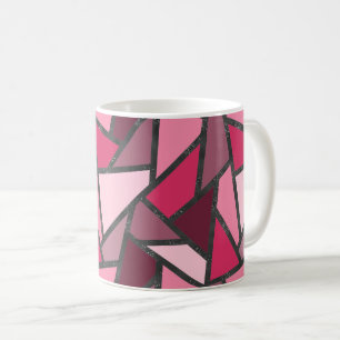 Farbtöne aus rosa Farbglas Kaffeetasse