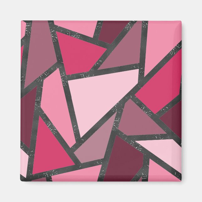 Farbtöne aus rosa Farbglas Magnet (Vorne)